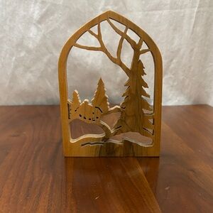 Wooden Forest Scene Decor